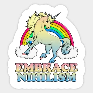 Embrace Nihilism. Nihilist Memes / Dark Humor Sticker